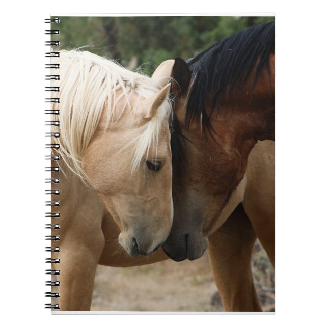 Caderno Espiral Bloco de anotações para cavalos selvagens (Frente)