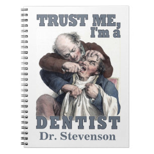 Caderno Espiral Bloco de anotações personalizado de humor DENTIST