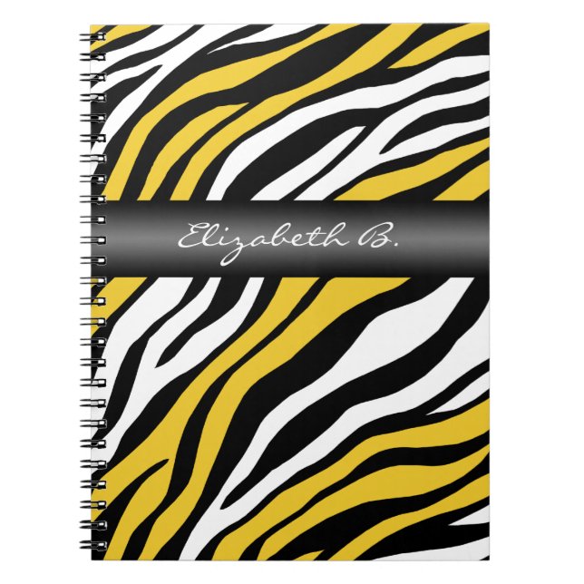 Caderno Espiral Bloco de Anotações Personalizado de Mistura Amarel (Frente)