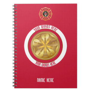 Caderno Espiral Bloco de Anotações Personalizado do Chave de Fogo 