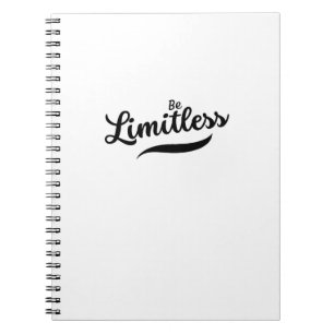 Caderno Espiral Bloco de Anotações Preto Moderno Ser Limitado