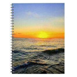 Caderno Espiral Bloco de Anotações Sunset Caribe Brilho