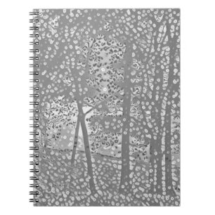 Caderno Espiral Bloco de árvores Pointillista