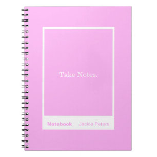 Caderno Espiral Bloco de Citação Rosa Chiclete Clássico