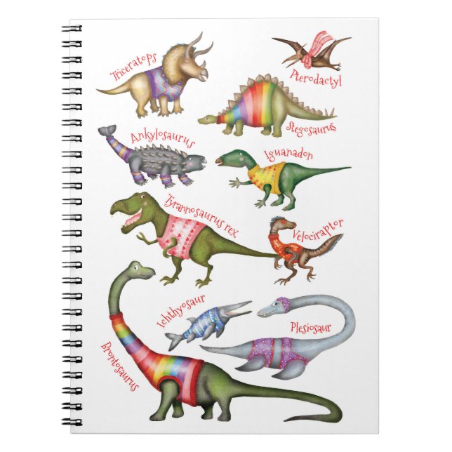 Caderno Espiral Bloco de dinossauros fabuloso (Frente)