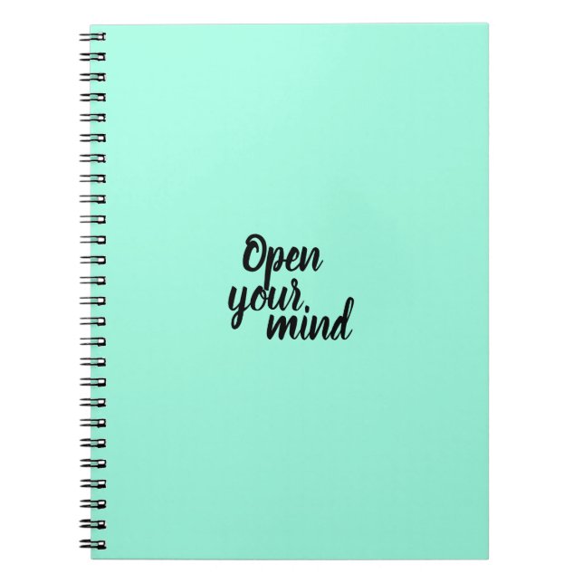 Caderno Espiral Bloco de notas abra sua mente (Frente)