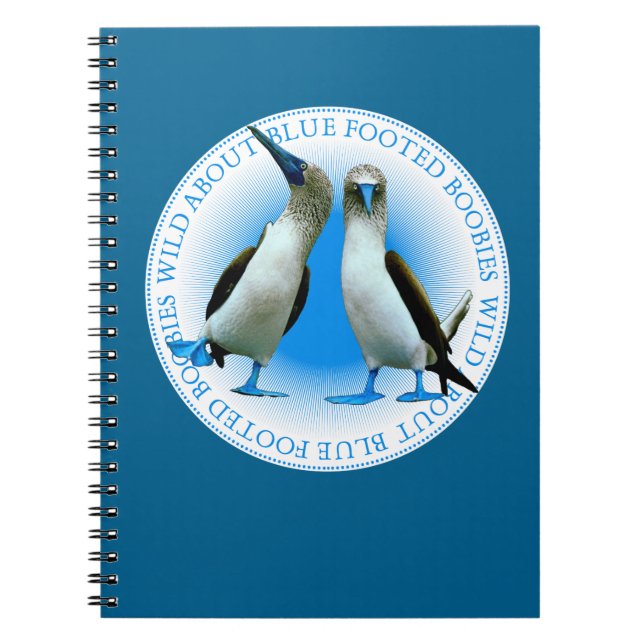 Caderno Espiral Bloco de Notas Azul das Ilhas Galápagos (Frente)
