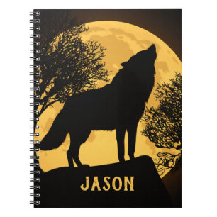 Caderno Espiral Bloco de notas Black and Yellow e Full Moon