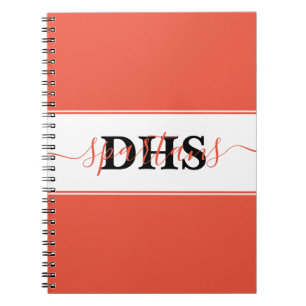 Caderno Espiral Bloco de notas colorido da escola personalizado