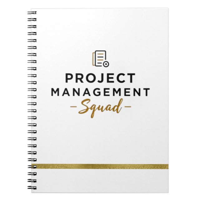 Caderno Espiral Bloco de Notas da Equipe de Gerenciamento de Proje (Frente)