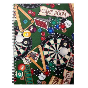 Caderno Espiral Bloco de Notas da Sala de Jogos