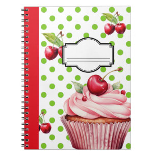 Caderno Espiral Bloco de Notas de Cereja