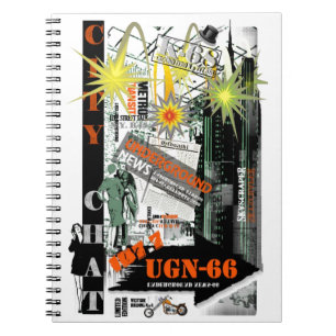 Caderno Espiral Bloco de Notas de Chat da Cidade