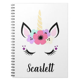 Caderno Espiral Bloco de Notas de Foto Espiral - Cabeça Unicórnio