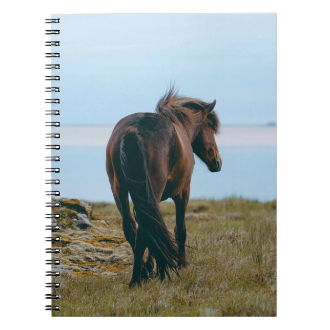 Caderno Espiral Bloco de Notas de Foto Espiral - Cavalo Cênico (Frente)