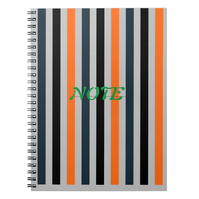 Caderno Espiral Bloco de Notas de Foto Espiral do Stripes (Frente)