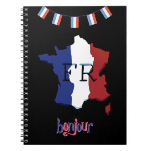 Caderno Espiral Bloco de Notas de Foto Espiral - Tema francês