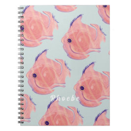 Caderno Espiral Bloco de Notas de Fotografia Espiral de Peixes Bon