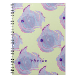 Caderno Espiral Bloco de Notas de Fotografia Espiral de Peixes Bon