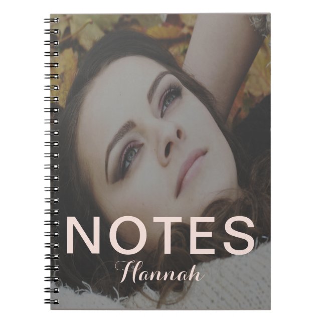 Caderno Espiral Bloco de Notas de Fotografia para Adicionar Nome B (Frente)