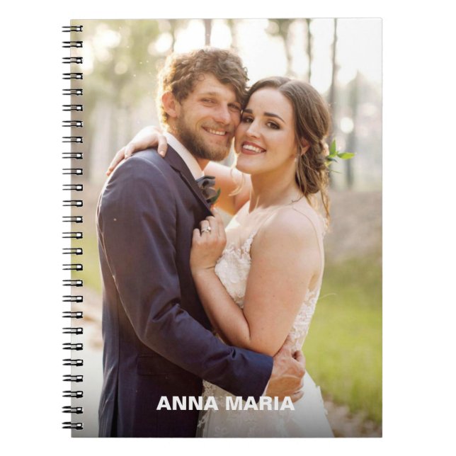 Caderno Espiral Bloco de Notas de Fotografia Personalizado (Frente)