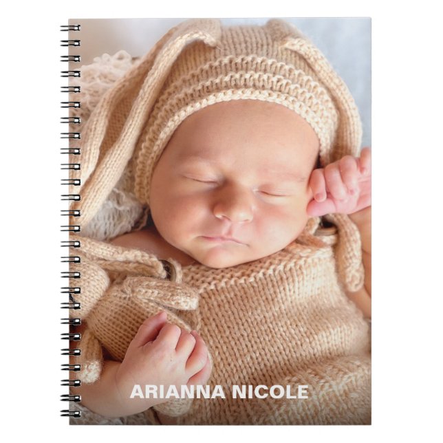 Caderno Espiral Bloco de Notas de Fotografia Personalizado (Frente)