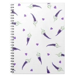 Caderno Espiral Bloco de notas de lavanda de aquarela de produção 