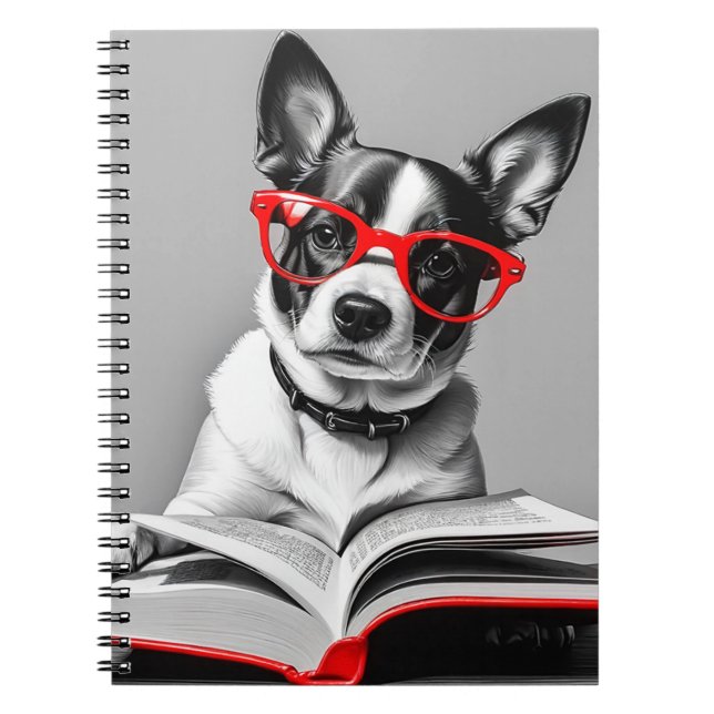 Caderno Espiral Bloco de Notas de Leitura de Cães (Frente)