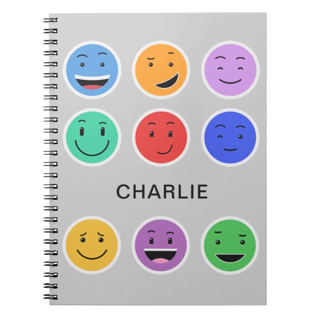 Caderno Espiral Bloco de notas de nome personalizado (Frente)