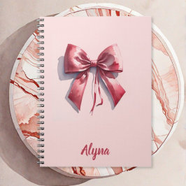 Caderno Espiral Bloco de Notas de Nome Personalizado do Arco Cor d