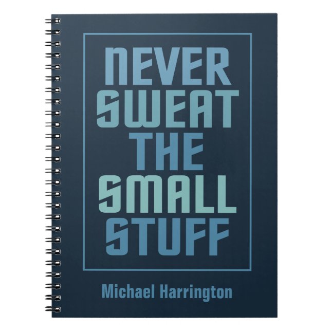 Caderno Espiral Bloco de notas de nome personalizado motivacional (Frente)