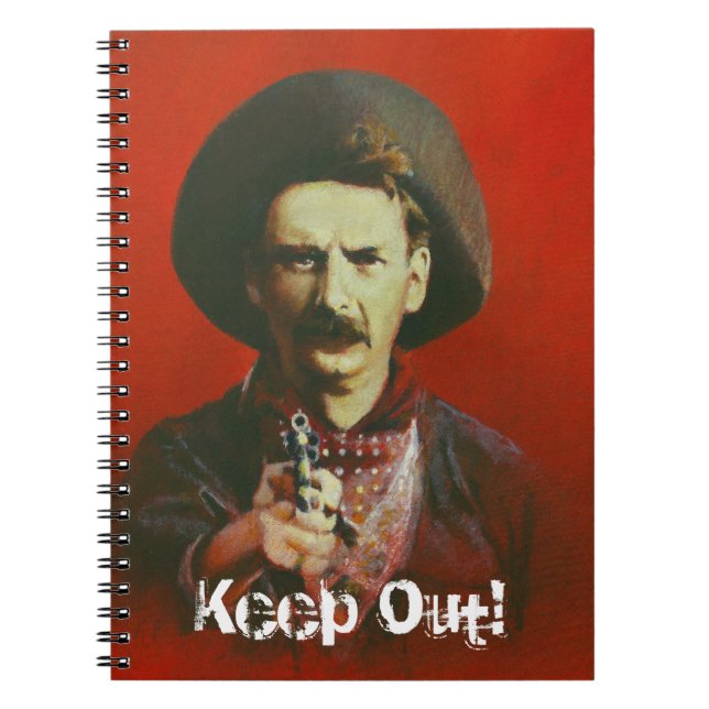 Caderno Espiral Bloco de Notas de Outlaw Wild West (Frente)