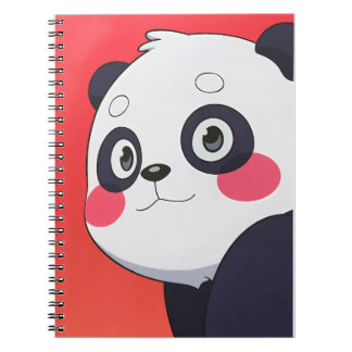 Caderno Espiral Bloco de Notas de Panda Bonito para Crianças