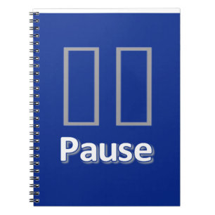 Caderno Espiral Bloco de Notas de Pausar Azul