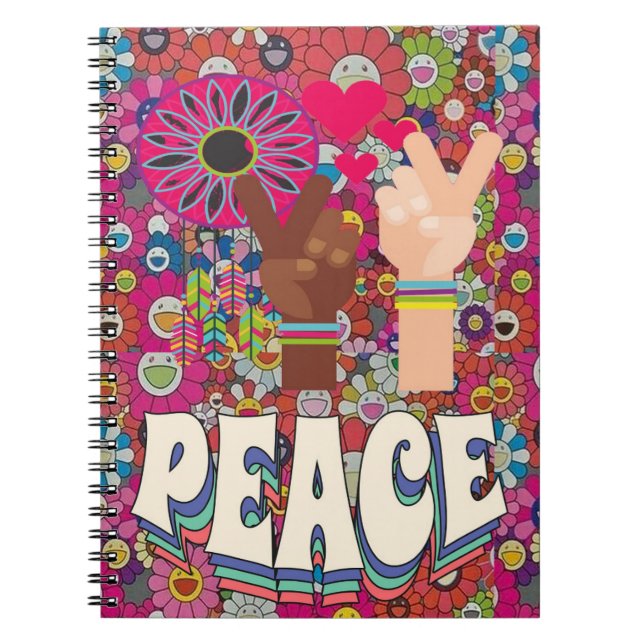 Caderno Espiral Bloco de Notas de Paz (Frente)