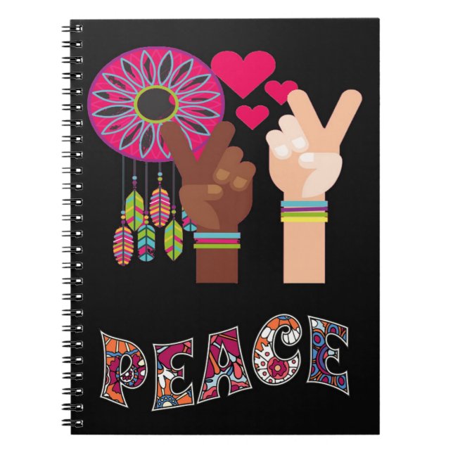Caderno Espiral Bloco de Notas de Paz (Frente)