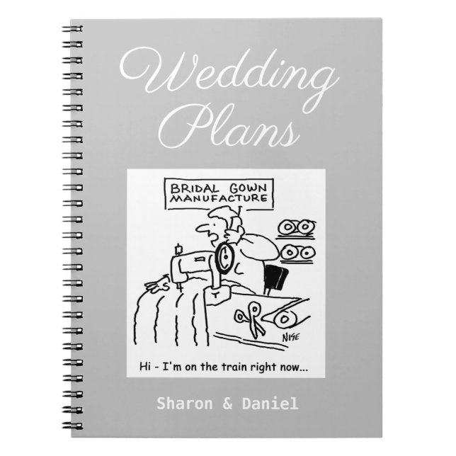 Caderno Espiral Bloco de Notas de Planner de Casamento (Frente)