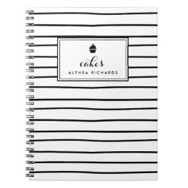 Caderno Espiral Bloco de Notas de Receita de Baking Personalizado 