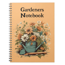 Caderno Espiral Bloco de notas de texto personalizado de jardineir