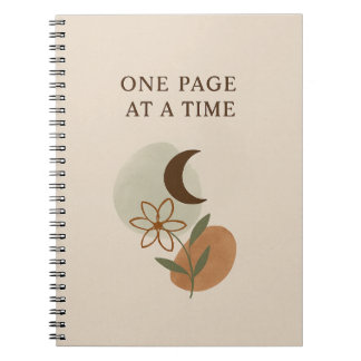 Caderno Espiral Bloco de notas de uma página por vez - Boho motiva