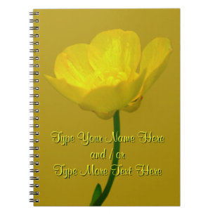 Caderno Espiral Bloco de notas Diário de flores personalizado do 