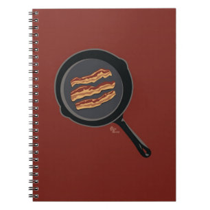 Caderno Espiral Bloco de notas do bacon