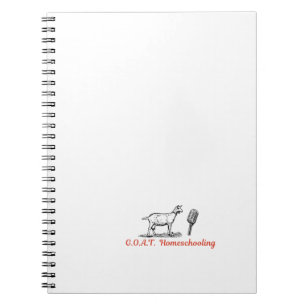 Caderno Espiral Bloco de notas do logotipo de escolaridade em casa