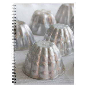 Caderno Espiral Bloco de notas do molde de Dariole do vintage