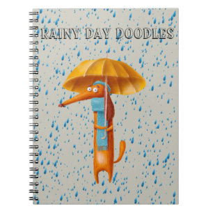 Caderno Espiral Bloco de Notas Doodle Dachshund Wiener Dog Livro D
