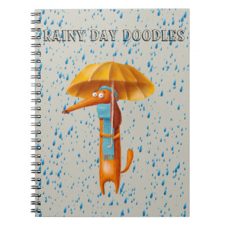 Caderno Espiral Bloco de Notas Doodle Dachshund Wiener Dog Livro D