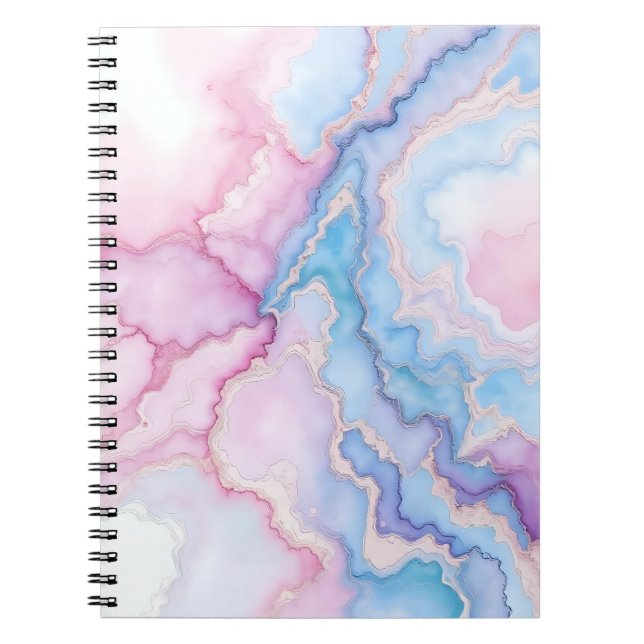Caderno Espiral bloco de notas efeito mármore (Frente)