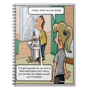 Caderno Espiral Bloco de Notas Engraçado da Ilha Baleeira