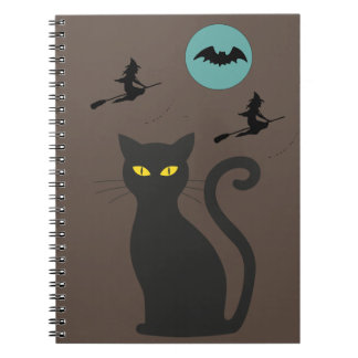 Caderno Espiral Bloco de notas espiral de gato preto