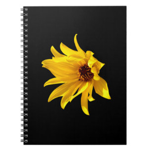 Caderno Espiral Bloco de notas espiral de hélio, margarida amarela